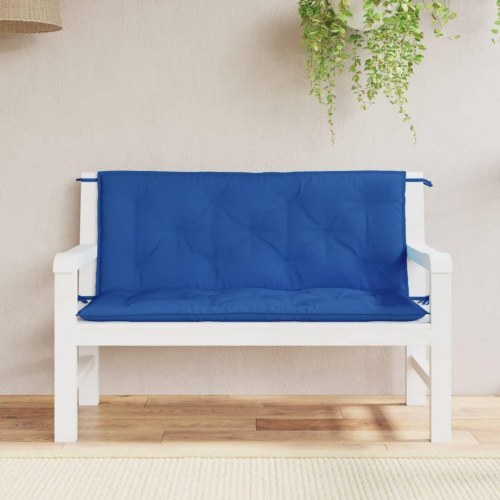 Hyndesæt til havebænk 2 dele 120 x 50 x 7 cm - blå