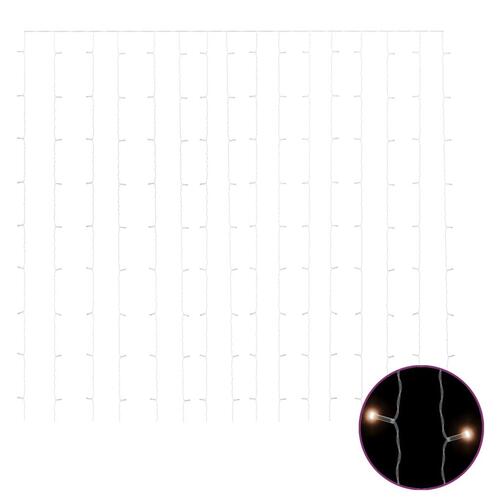 Lysgardin 3x3 m 300 LED'er 8 funktioner varm hvid