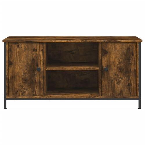 Tv-bord 100x40x50 cm konstrueret træ røget egetræsfarve