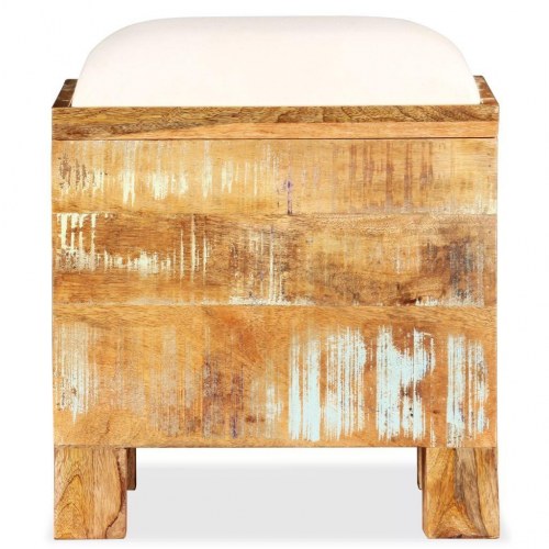 Opbevaringsbænk 40x40x45 cm massivt genbrugstræ