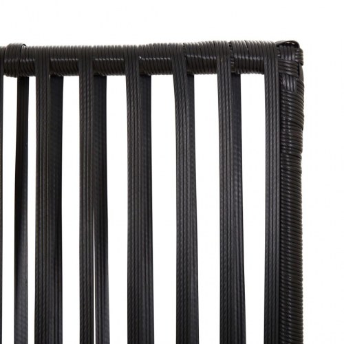 Rumdeler med 4 paneler i polyrattan - sort