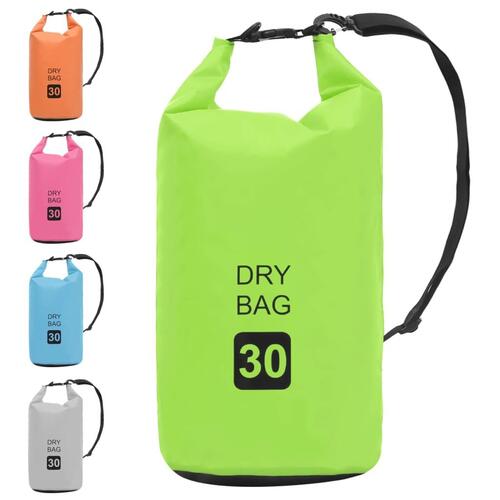 Vandtæt tørpose 30 l PVC grøn