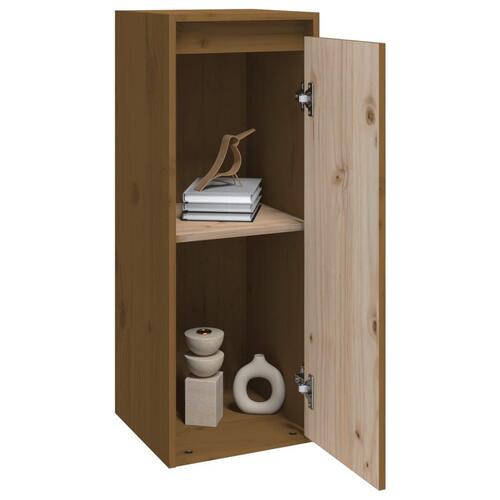 Sengeborde 2 stk. 30x30x80 cm massivt fyrretræ gyldenbrun