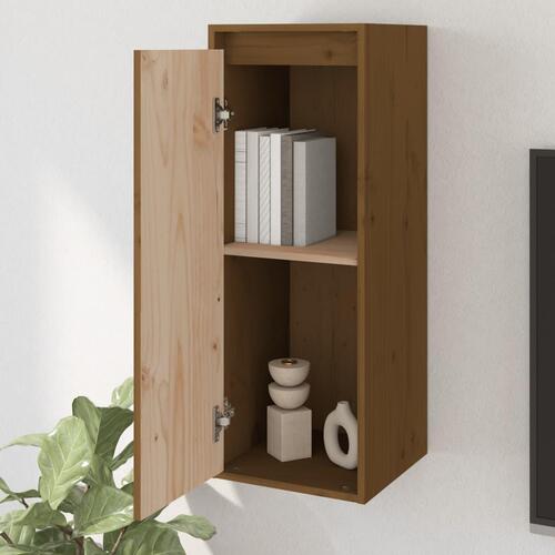 Sengeborde 2 stk. 30x30x80 cm massivt fyrretræ gyldenbrun