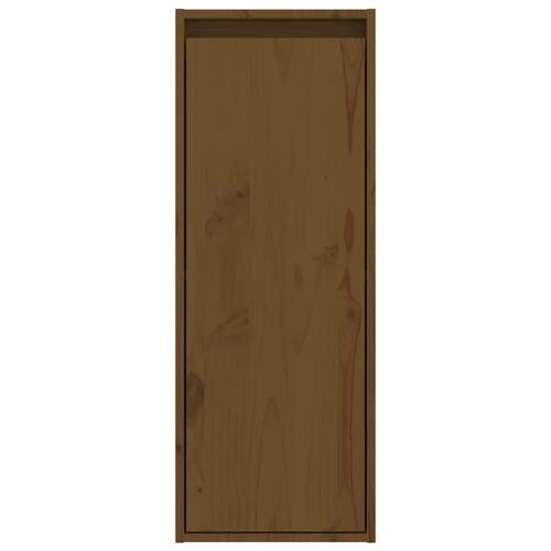 Sengeborde 2 stk. 30x30x80 cm massivt fyrretræ gyldenbrun