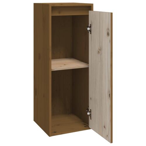 Sengeborde 2 stk. 30x30x80 cm massivt fyrretræ gyldenbrun