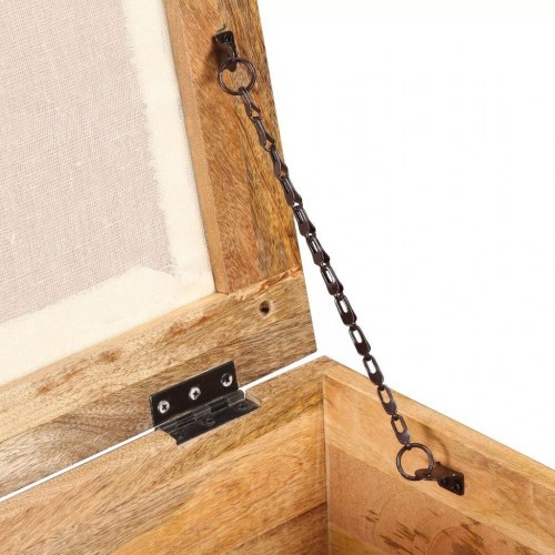 Opbevaringsbænk 40x40x45 cm massivt genbrugstræ