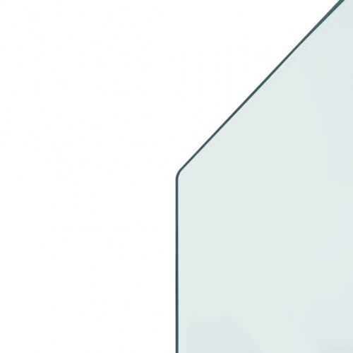 Glasplade til pejs 80x50 cm sekskantet