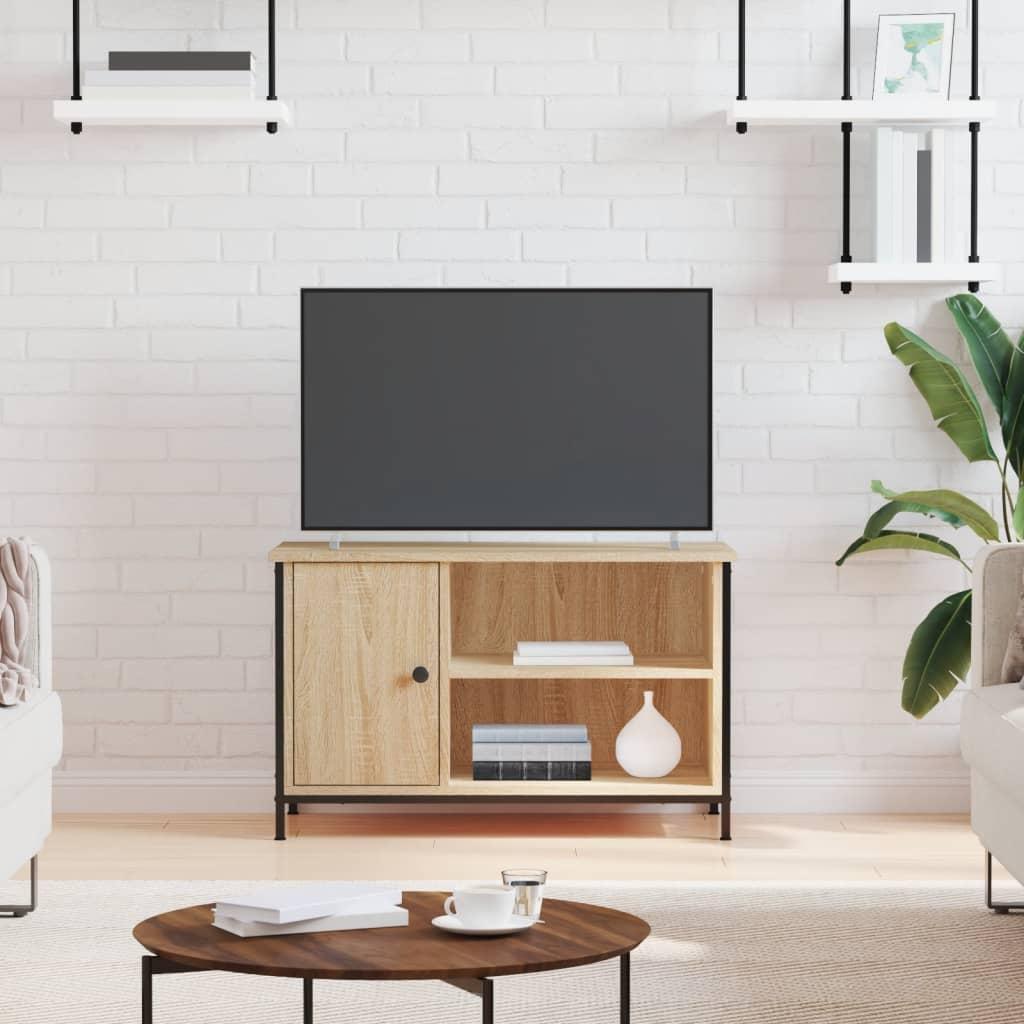 Tv-bord 80x40x50 cm konstrueret træ sonoma-eg