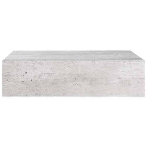 Væghylde med skuffe 40x23,5x10 cm MDF betongrå