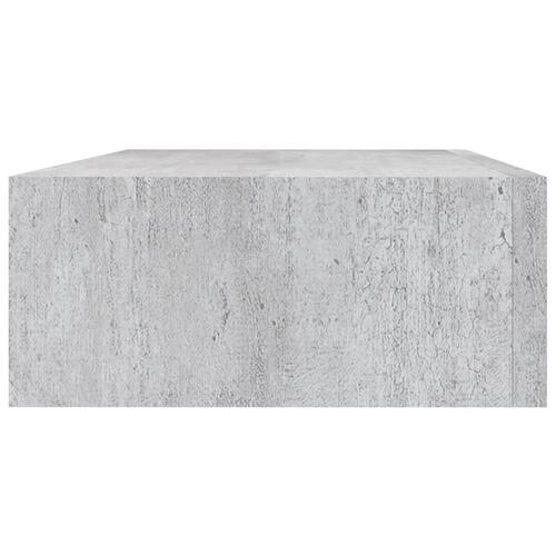 Væghylde med skuffe 40x23,5x10 cm MDF betongrå