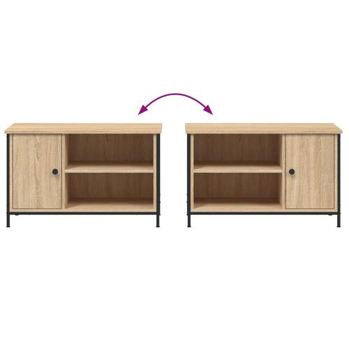 Tv-bord 80x40x50 cm konstrueret træ sonoma-eg