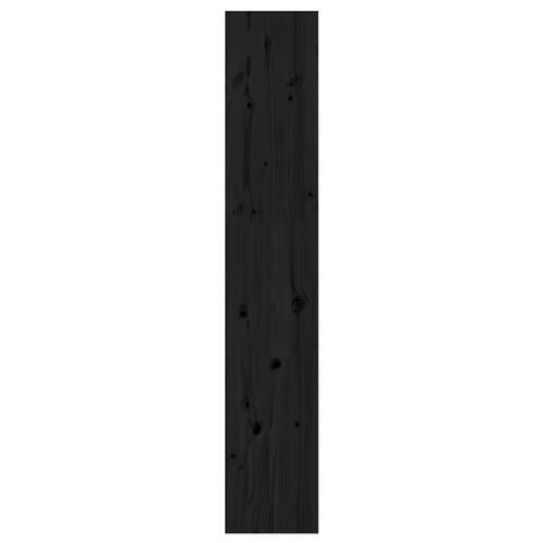 Bogreol/rumdeler 60x30x167,5 cm massivt fyrretræ sort