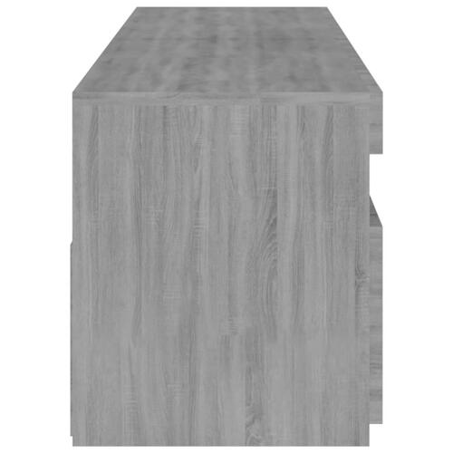 Tv-borde 2 stk. med LED-lys 75x35x40 cm grå sonoma-eg