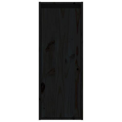 Vægskabe 2 stk. 30x30x60 cm massivt fyrretræ sort