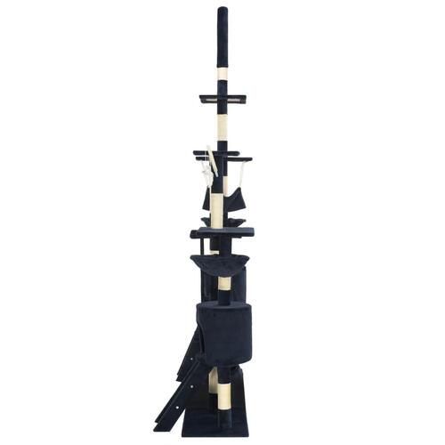 Kradsetræ til katte med sisal-kradsestolper 230-250 cm blå