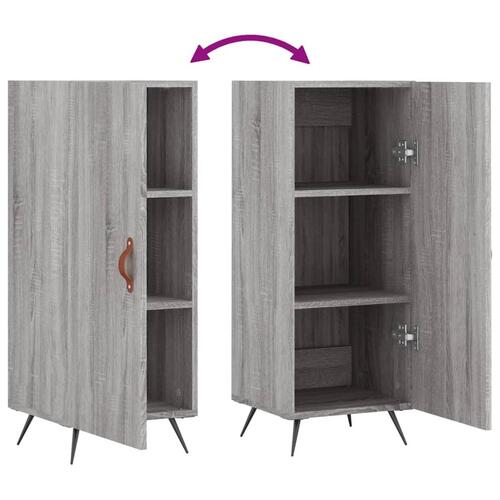 Skænk 34,5x34x90 cm konstrueret træ grå sonoma-eg