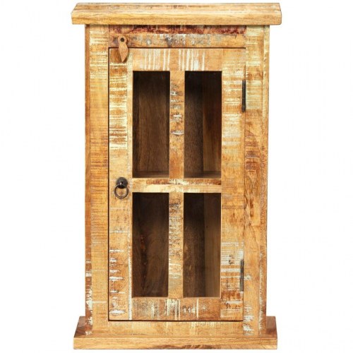 Vægskab 44x21x72 cm massivt genbrugstræ