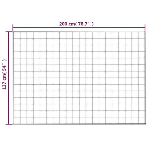 Tyngdetæppe 137x200 cm 6 kg stof lys cremefarve