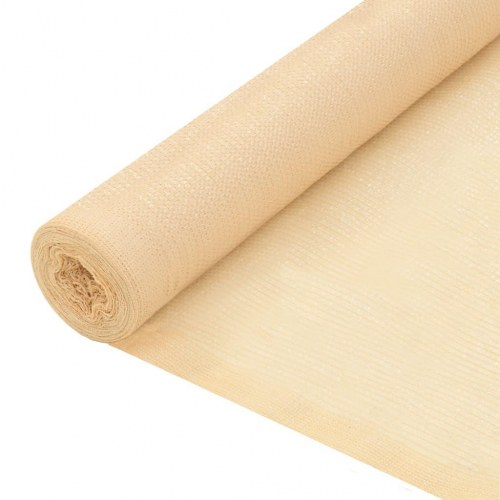 Trådnetsskærm HDPE 2 x 10 m beige privatlivsskærm