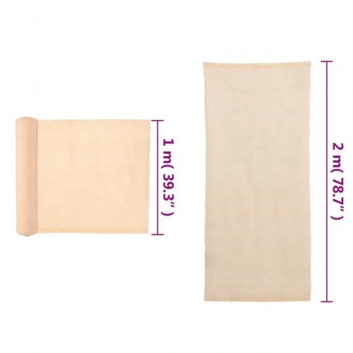 Trådnetsskærm HDPE 2 x 10 m beige privatlivsskærm