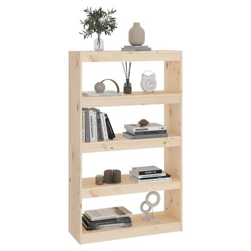 Bogreol/rumdeler 80x30x135,5 cm massivt fyrretræ