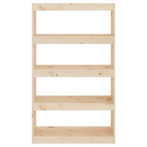 Bogreol/rumdeler 80x30x135,5 cm massivt fyrretræ
