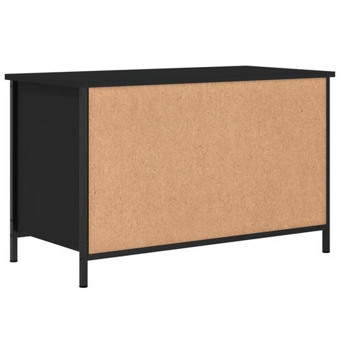 Tv-bord 80x40x50 cm konstrueret træ sort