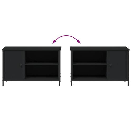 Tv-bord 80x40x50 cm konstrueret træ sort