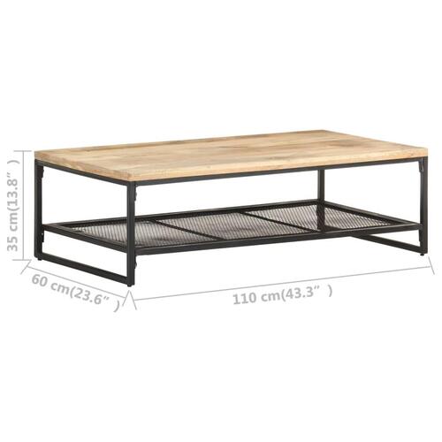 Sofabord 110x60x35 cm massivt mangotræ