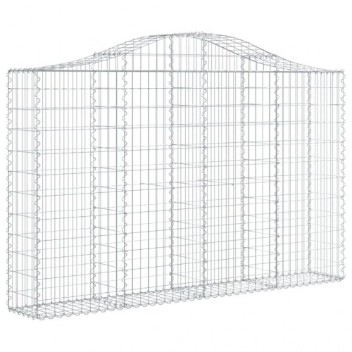 Buede gabionkurve - 3 stk. 200×30×120/140 cm i galvaniseret jern