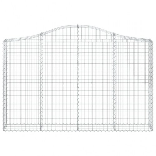 Buede gabionkurve - 3 stk. 200×30×120/140 cm i galvaniseret jern