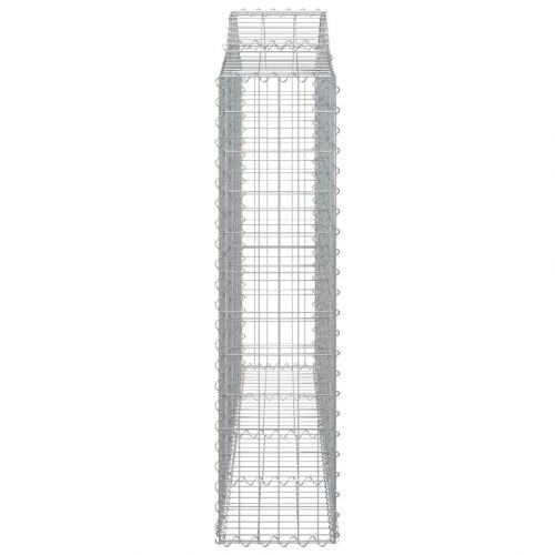 Buede gabionkurve - 3 stk. 200×30×120/140 cm i galvaniseret jern