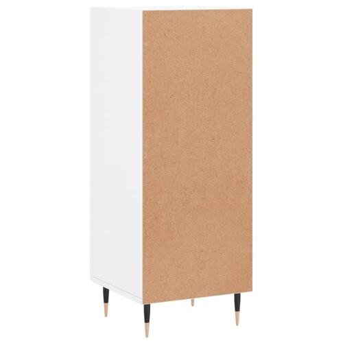 Skænk 34,5x34x90 cm konstrueret træ hvid højglans