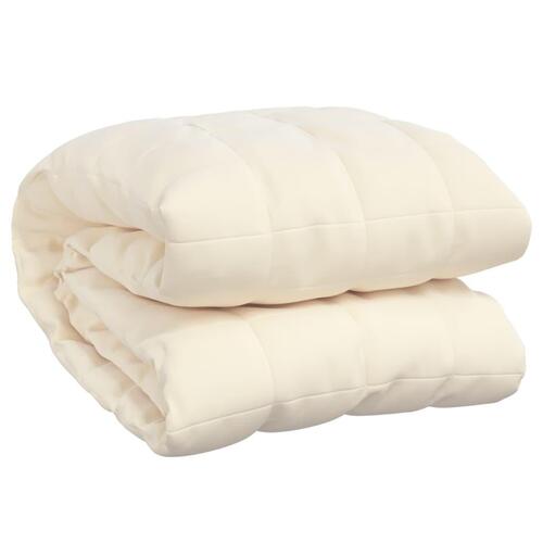 Tyngdetæppe 122x183 cm 9 kg stof lys cremefarve