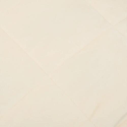 Tyngdetæppe 122x183 cm 9 kg stof lys cremefarve