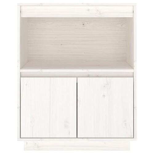 Skænk 60x34x75 cm massivt fyrretræ hvid