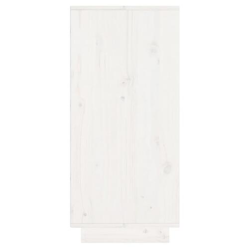 Skænk 60x34x75 cm massivt fyrretræ hvid