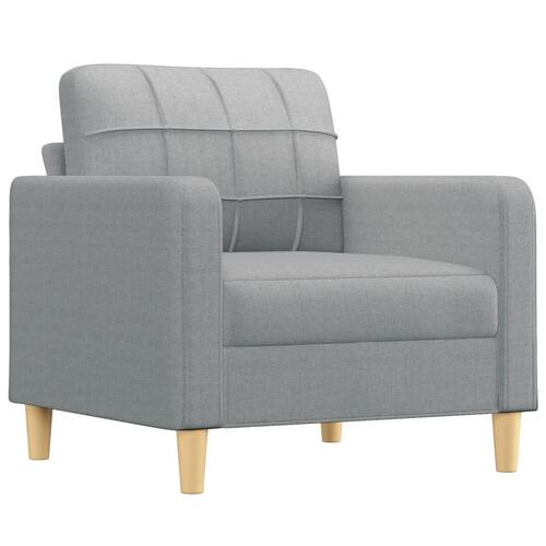 Lænestol 60 cm stof lysegrå