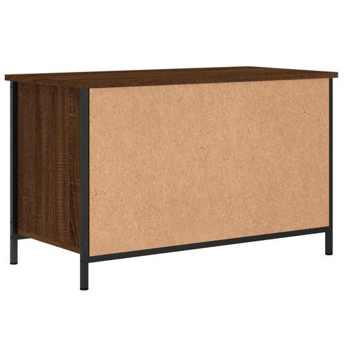 Tv-bord 80x40x50 cm konstrueret træ brun egetræsfarve