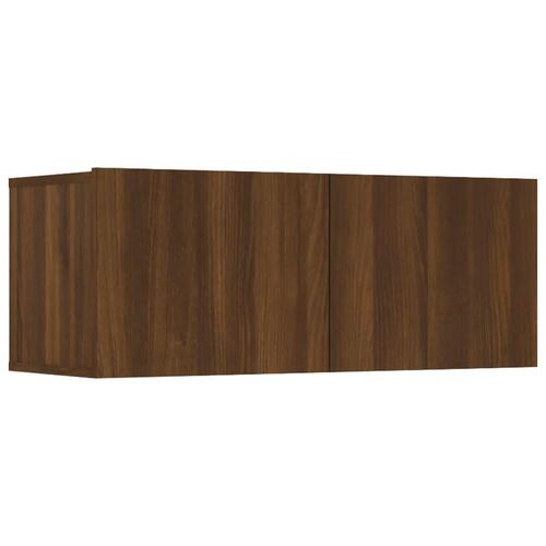 Tv-skabe 4 stk. 80x30x30 cm konstrueret træ brun egetræsfarve