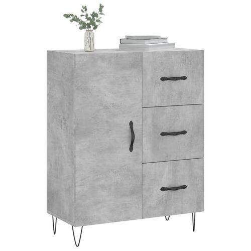 Skænk 69,5x34x90 cm konstrueret træ betongrå