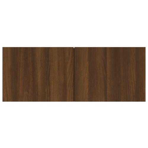 Tv-skabe 4 stk. 80x30x30 cm konstrueret træ brun egetræsfarve