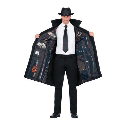 Kostume til voksne Mafia boss Onesize Sort (2 Dele)