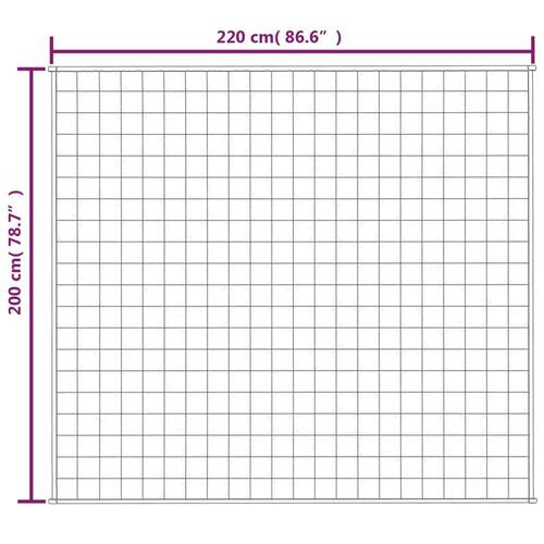Tyngdetæppe 200x220 cm 13 kg stof lys cremefarve