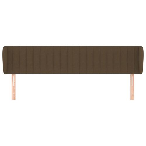 Sengegavl med kanter 203x23x78/88 cm stof mørkebrun
