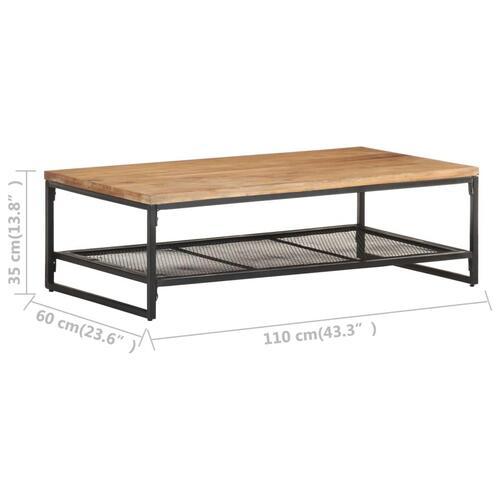 Sofabord 110x60x35 cm massivt akacietræ