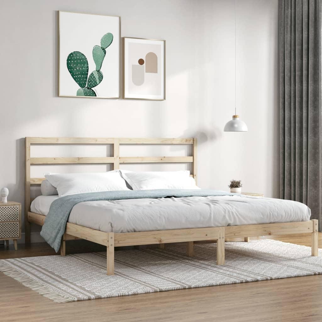 Sengeramme 200x200 cm massivt fyrretræ