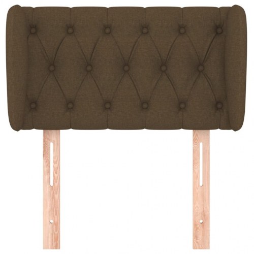 Sengegavl med kanter 83 x 23 x 78/88 cm - mørkebrun