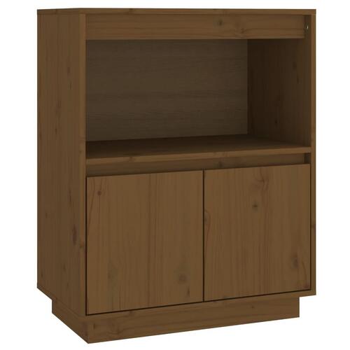 Skænk 60x34x75 cm massivt fyrretræ gyldenbrun